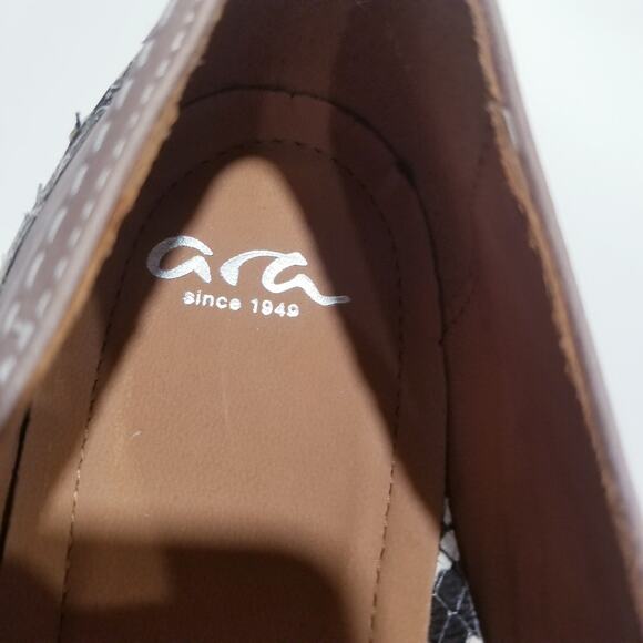 ARA Shoes Luftpolster Snake Print Studded Slip On Loafer - Picture 12 of 13